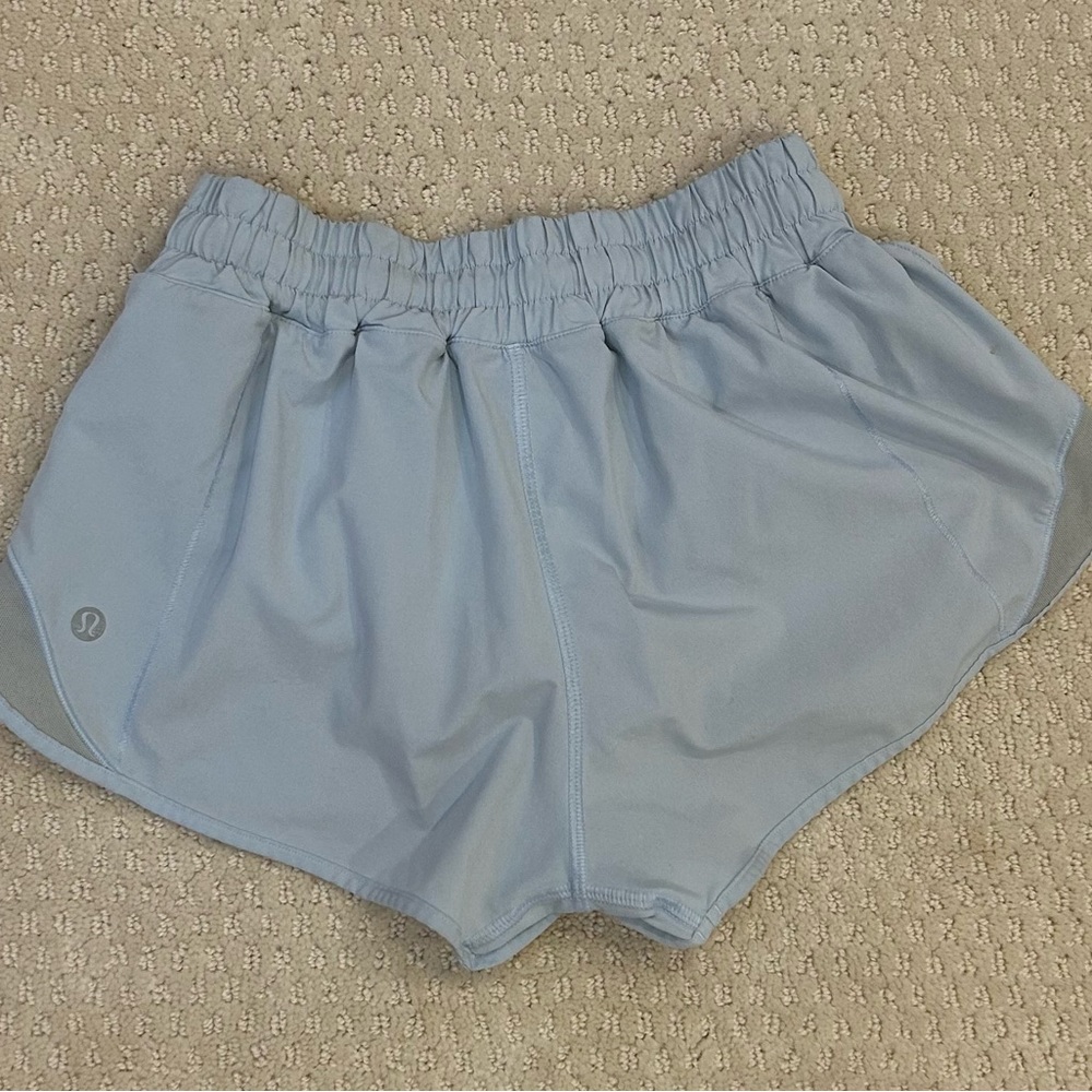Lululemon grey/lavender Hotty hot shorts